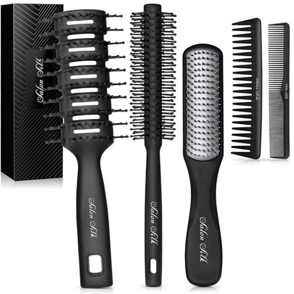 Hair Brush for Men - Professional Styling Comb Set for All Hair Types & Styles